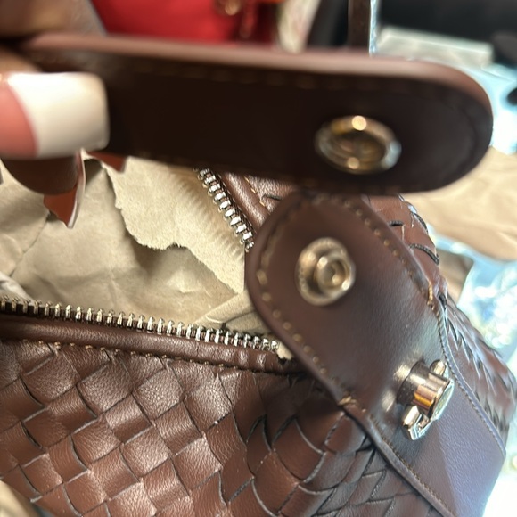 Chocolate handheld Handbag or shoulder strap can also be worn as a crossbody - Picture 10 of 12